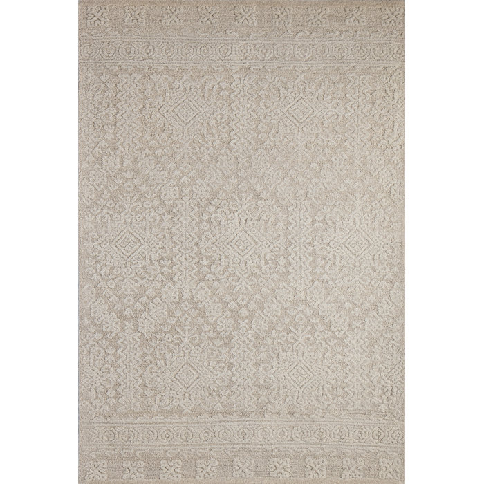 Langley Street Luzia Handmade Hand Tufted Wool Ivory/Cream Rug